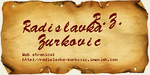 Radislavka Zurković vizit kartica